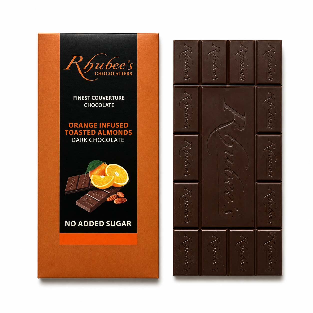 dark orange chocolate bar
