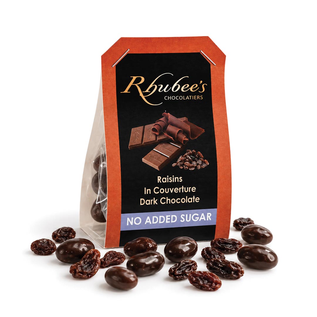100g dark chocolate coated raisins