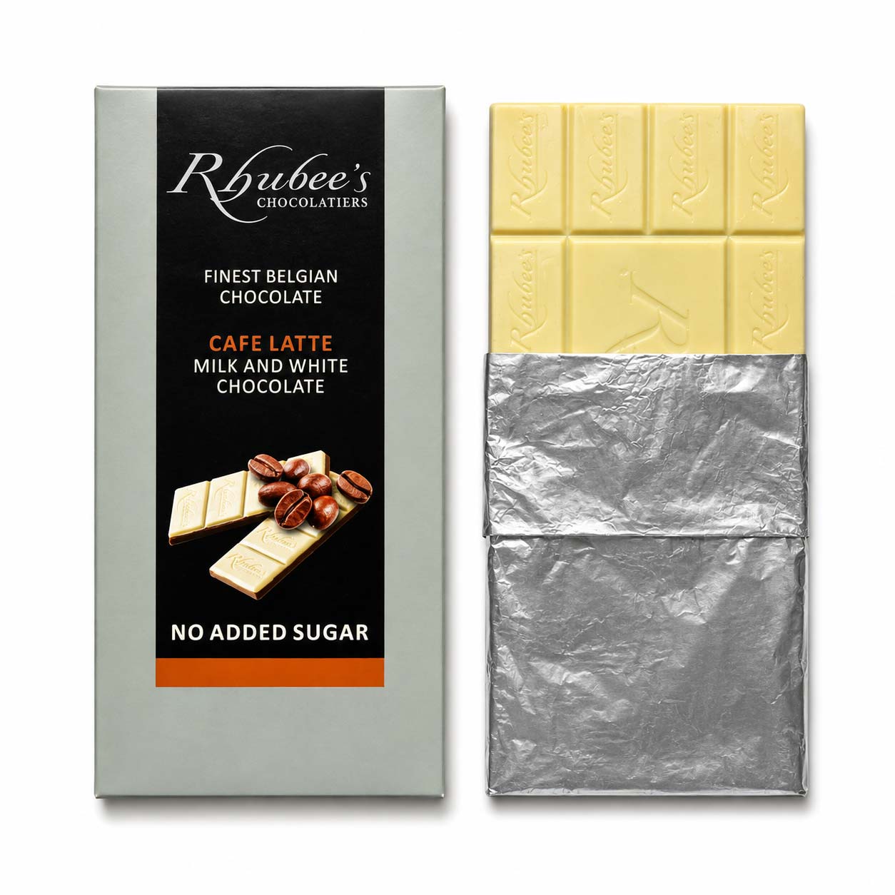 white and milk chocolate cafe latte bar